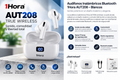 Audífonos Inalámbricos Bluetooth 1Hora AUT208 Blancos – Sonido y Comodidad