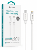 Cable DEVIA USB-C a Lightning PD 20W – Carga Rápida para iPhone